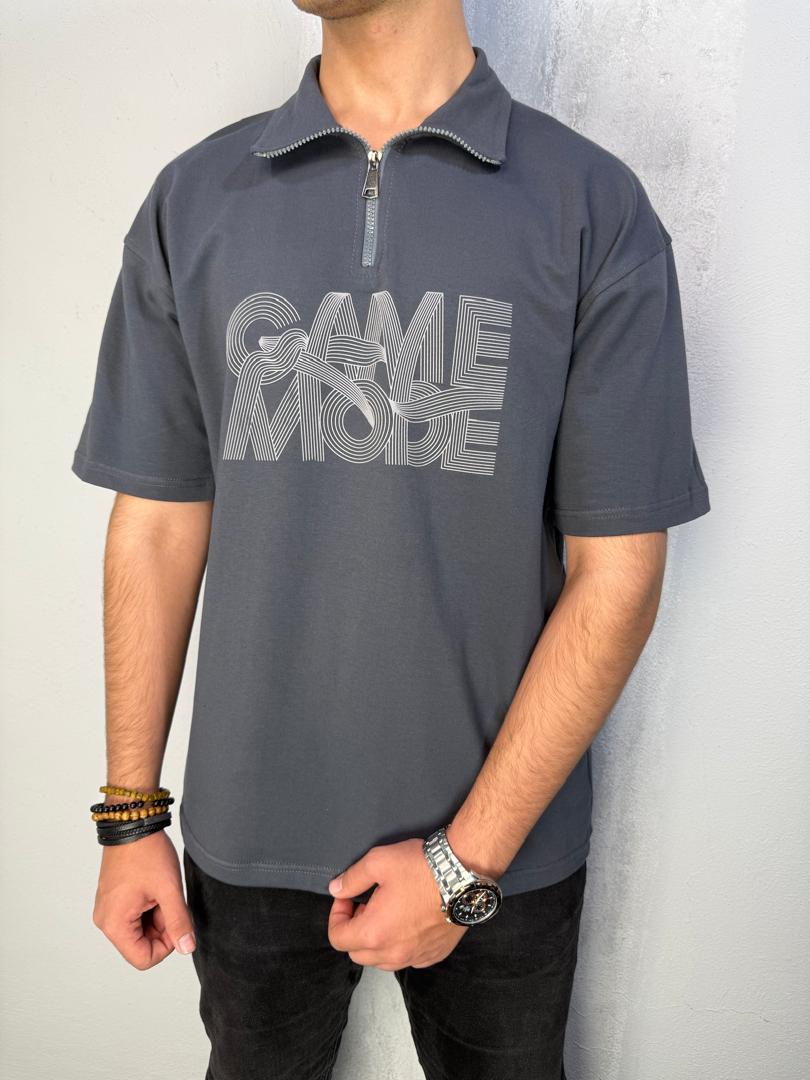 تیشرت باکسی پاییزه دورس مردانه طوسی