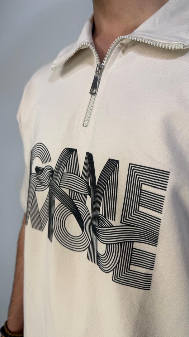 تیشرت باکسی پاییزه دورس مردانه کرم