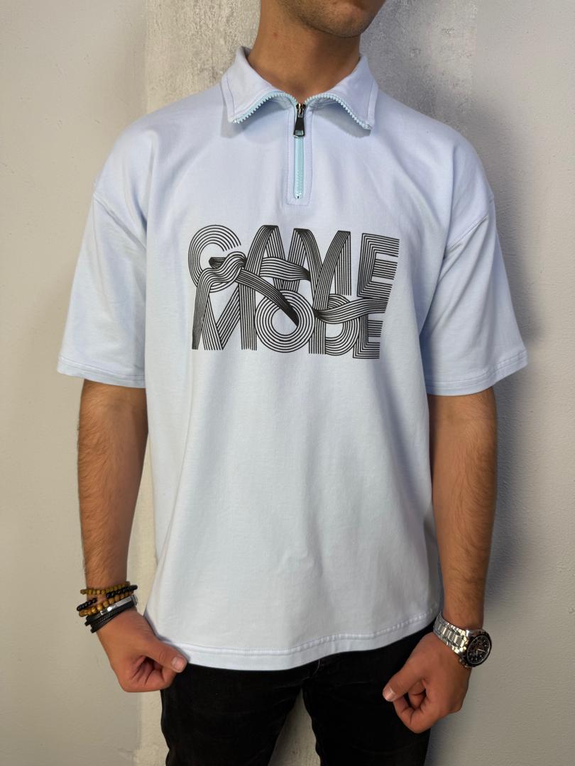 تیشرت باکسی پاییزه دورس مردانه آبی آسمانی