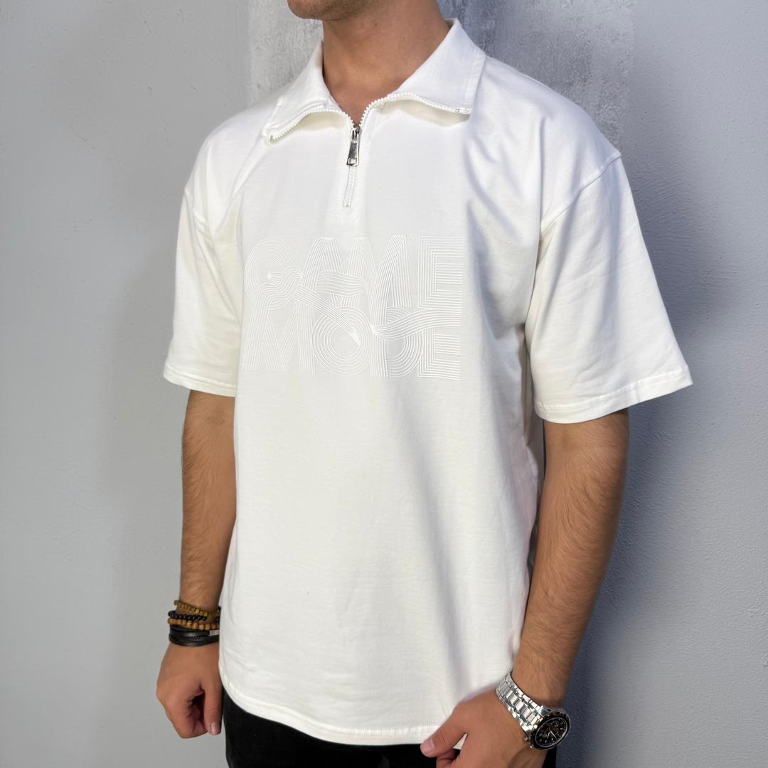 تیشرت باکسی پاییزه دورس مردانه سفیدBMS