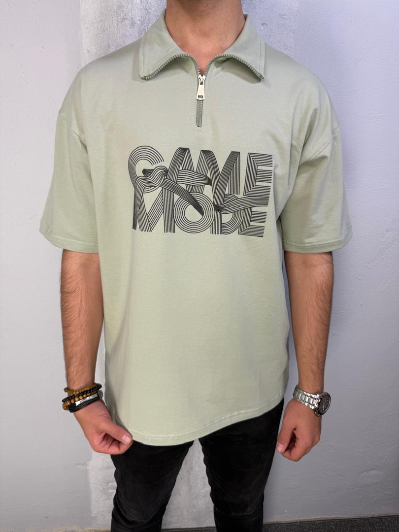 تیشرت باکسی پاییزه دورس مردانه مغزپسته ای