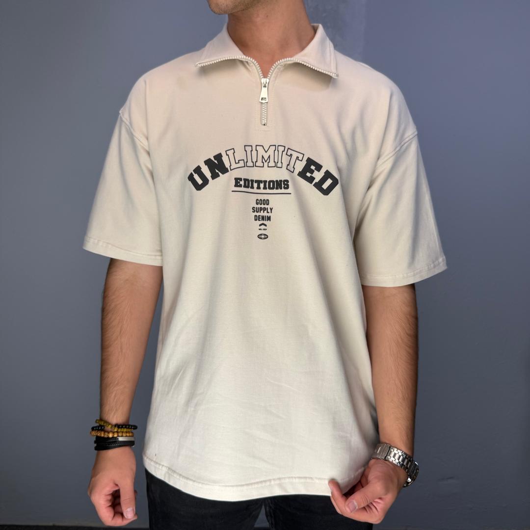 تیشرت باکسی مردانه پاییزه دورس کرمی