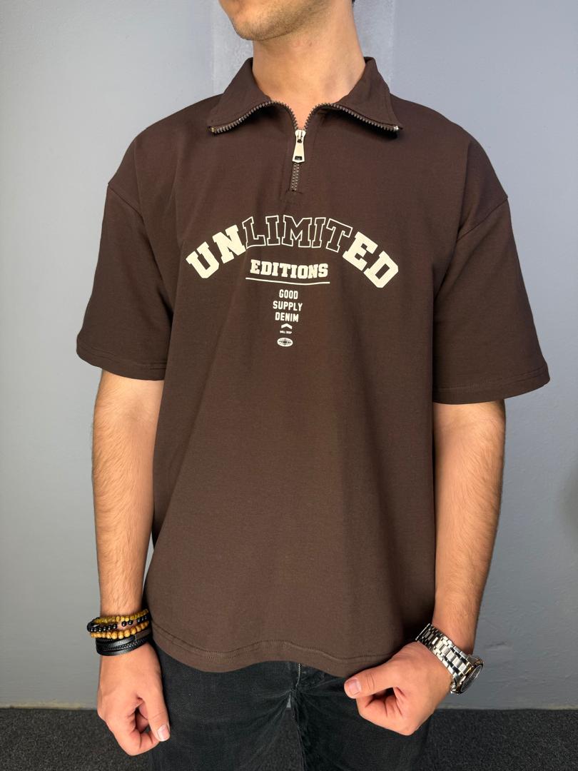 تیشرت باکسی مردانه پاییزه دورس قهوه ای