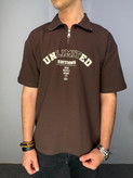 تیشرت باکسی مردانه پاییزه دورس قهوه ای