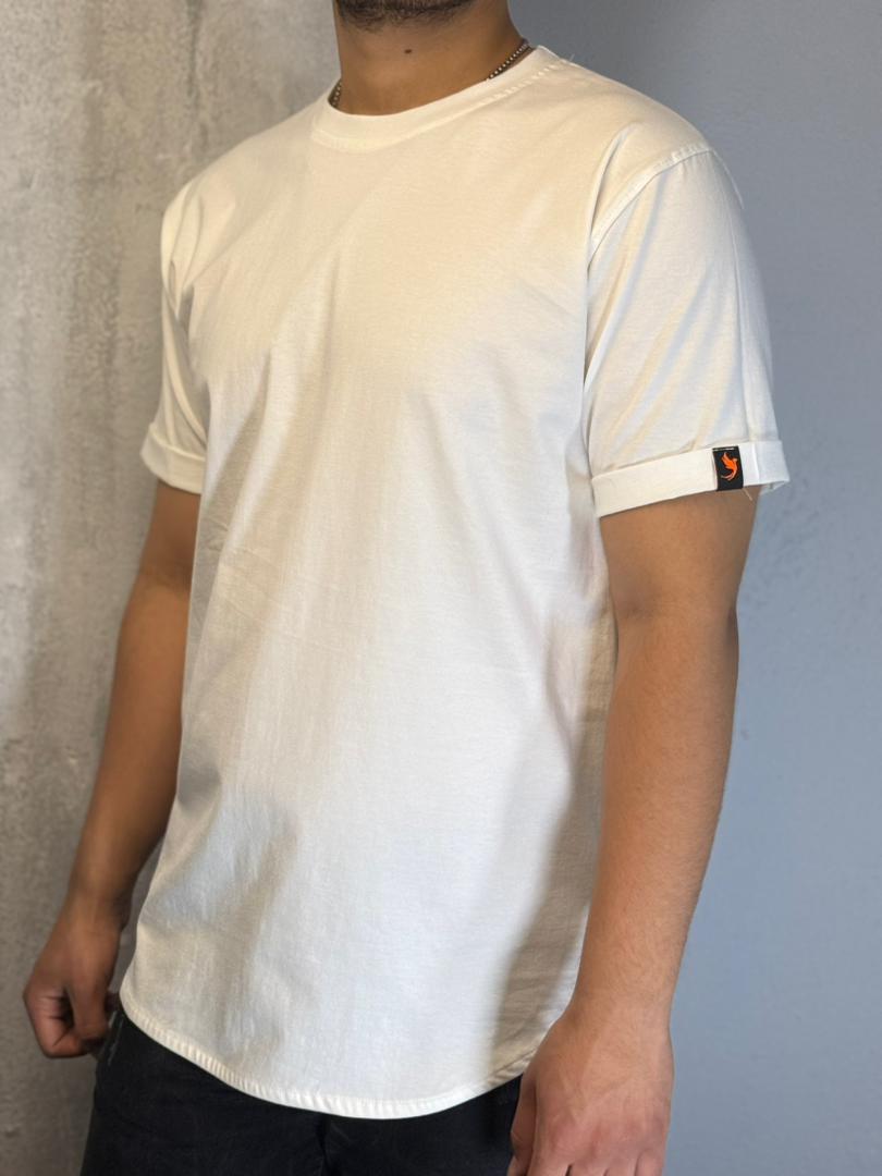 تیشرت تمام پنبه ساده سفیدBMS