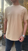 تیشرت تمام پنبه ساده کرم