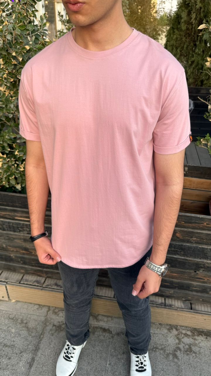 تیشرت تمام پنبه ساده کالباسی